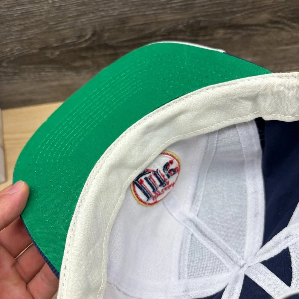 Vintage Miller Lite Hat Cap Strap Back Blue White Beer Advertising Pilsner 90s